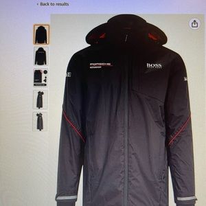 Porsche Motorsport Team Black Rain Jacket w/Motorsport Kit